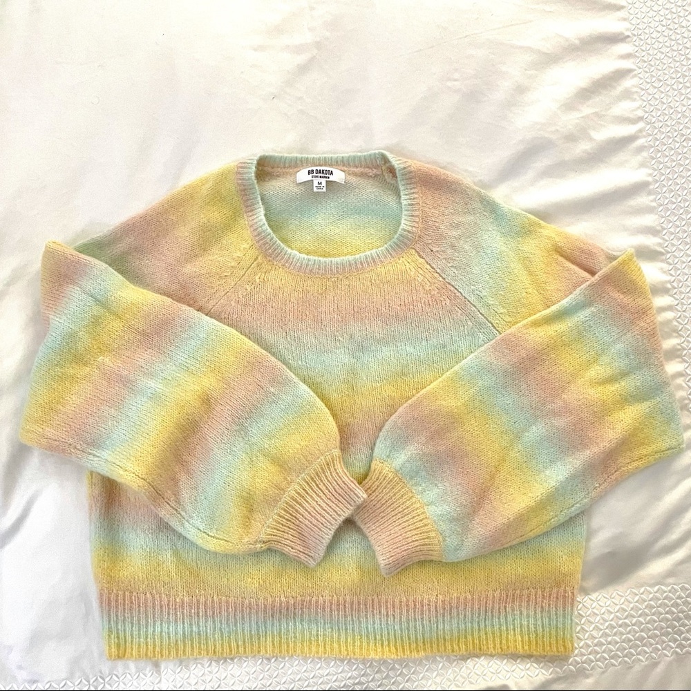 BB Dakota x Steve Madden Rainbow knit sweater